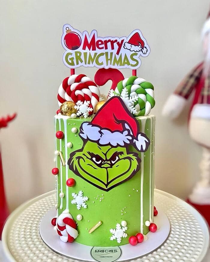 Grinch Cake Ideas - Merry Grinchmas Cake