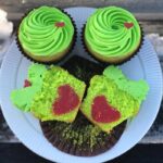 Grinch Cake Ideas - Hidden Heart Grinch Cupcakes