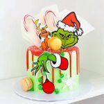 Grinch Cake Ideas - Candy Cane Grinch Cake