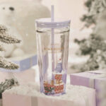 Starbucks Christmas Cups China 2023 - purple tumbler with husky