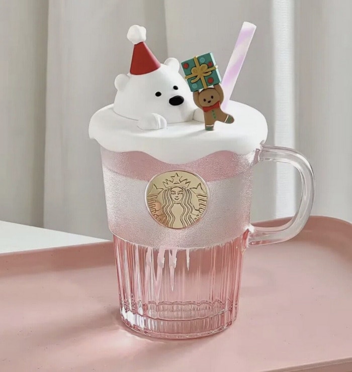 Starbucks Christmas Cups China 2023 - polar bear in snow mug