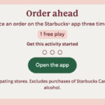 Starbucks for Life Game - Bonus Play Order Ahead