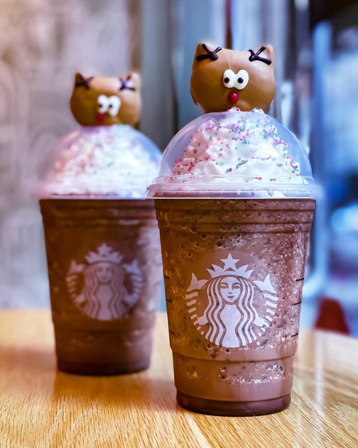 Starbucks Secret Menu Peppermint Drinks - Reindeer Tracks Frappuccino