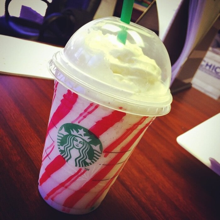 Starbucks Secret Menu Peppermint Drinks - Candy Cane Frappuccino