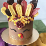 thanksgiving cake ideas - glitter turkey