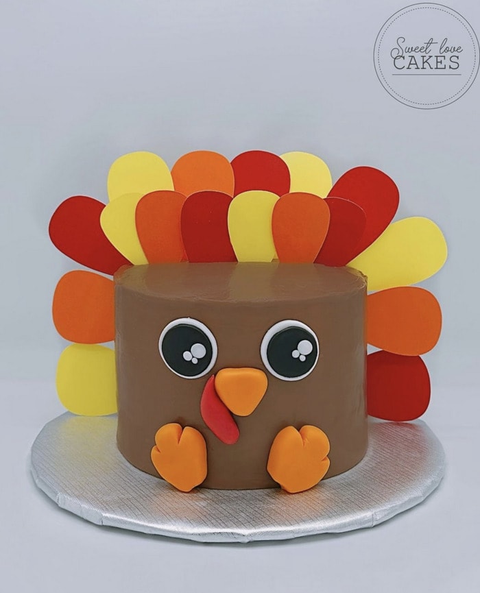 thanksgiving cake ideas - cute turkey