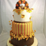 thanksgiving cake ideas - three tier turkey