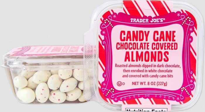 Trader Joe's Holiday Products Ranked - Candy Cane Chocolate Covered Almonds