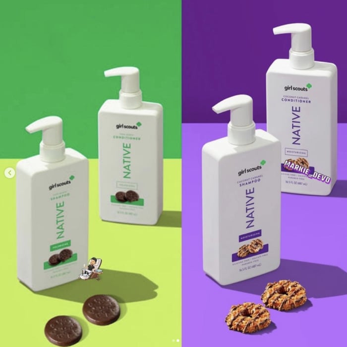 Native Girl Scout Cookie Scents - coconut caramel and thin mint shampoo