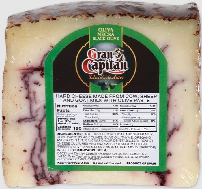 Best Trader Joe's Products December 2023 - Gran Capitan Hard Cheese with Black Olive Paste