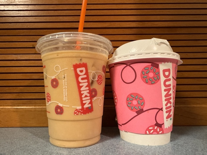 Dunkin White Hazelnut Bark Coffee review - hot and iced