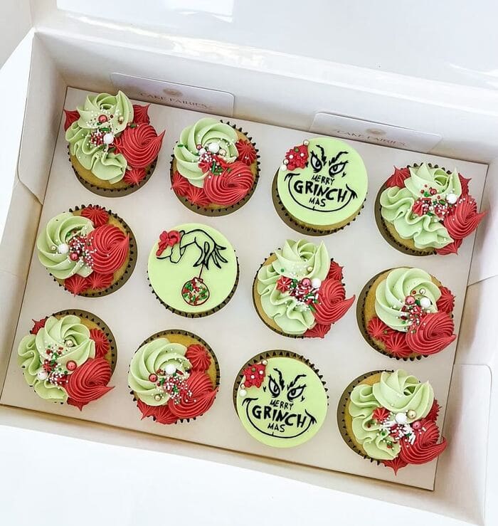 Grinch Cupcakes - Classy Grinch Cupcakes