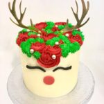 Reindeer Cakes - Green and Red ‘Fro
