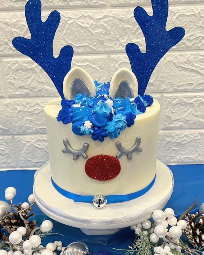 Reindeer Cakes - Blue and White