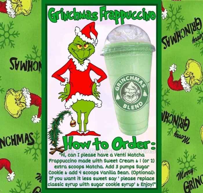 Starbucks Christmas Drinks - Grinchmas Frappuccino