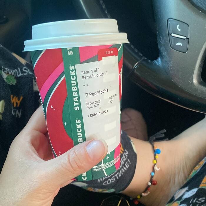 Starbucks Christmas Drinks - Peppermint Mocha