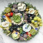 Vegan Charcuterie Board Ideas - Floral Cucumber Charcuterie Board