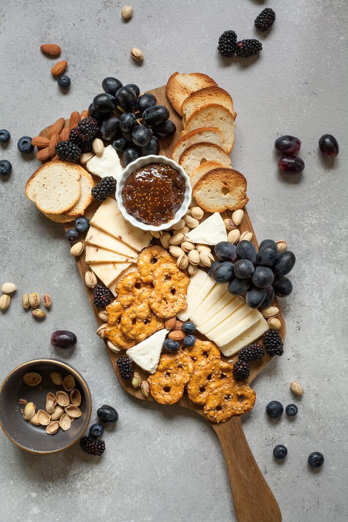 Vegan Charcuterie Board Ideas - Crackers and Bread