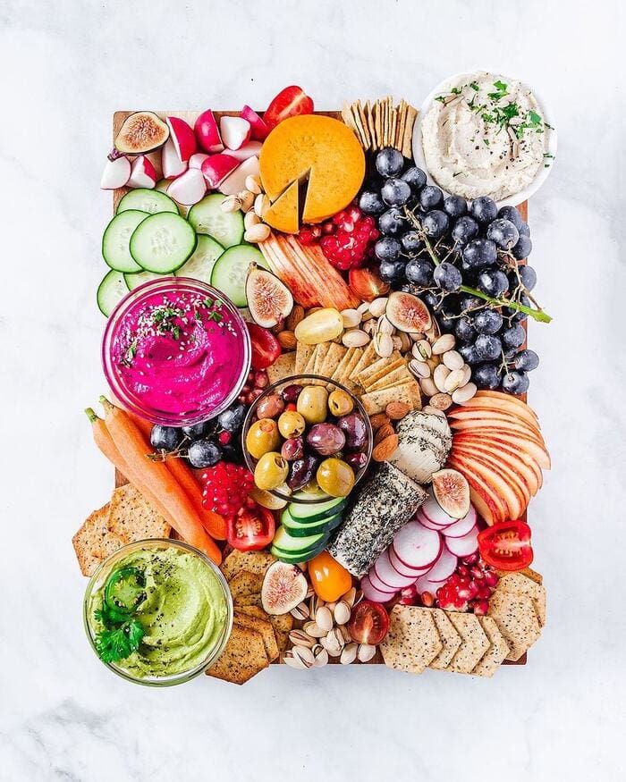 Vegan Charcuterie Board Ideas - Rainbow Board