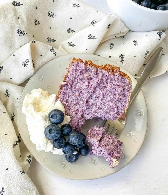 Willy Wonka Dessert Ideas - Blueberry Angel Food Cake