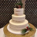 Winter Wedding Cake Designs - Scraped Sparkle Cake