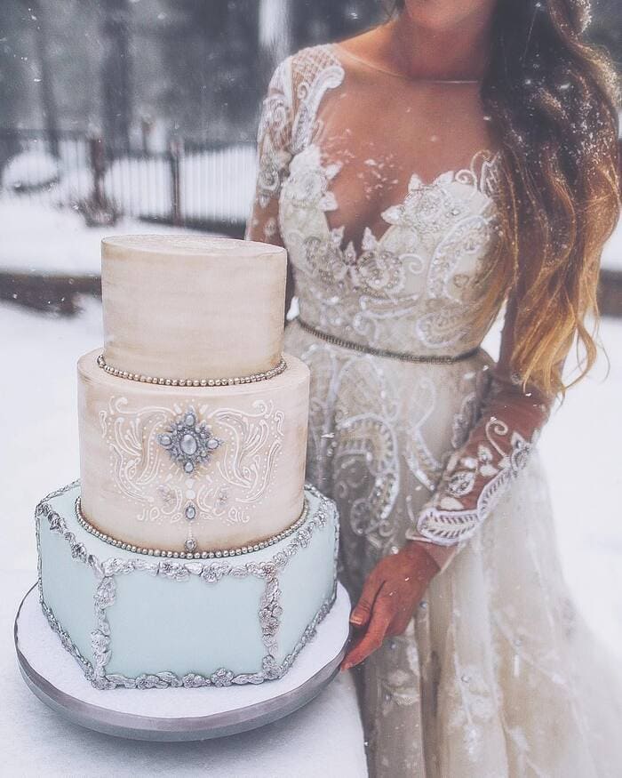 Winter Wedding Cake Designs - Princess Wedding Cake