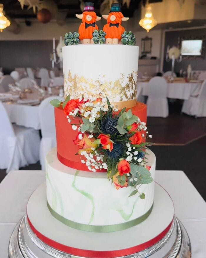 Winter Wedding Cake Designs - Orange We Glad It's Winter Cake