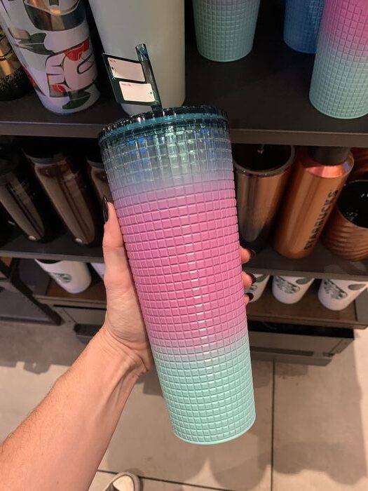 Starbucks Valentine Cups 2024 - Pink Turquoise Ombre