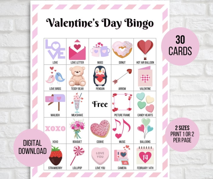 Valentine's Day Games for Adults - Bingo