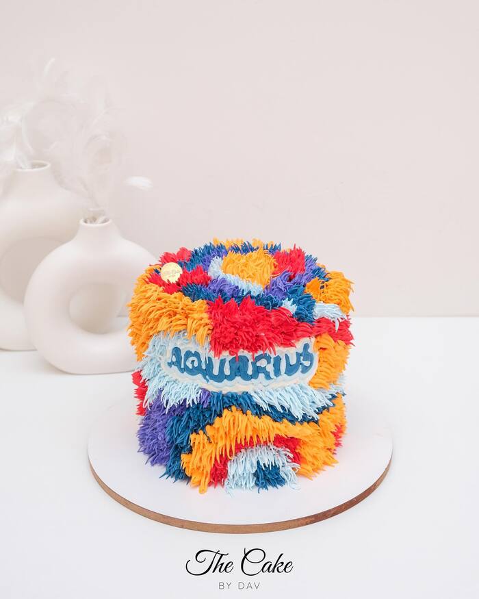 Aquarius Cakes - Groovy Aquarius Shag Cake