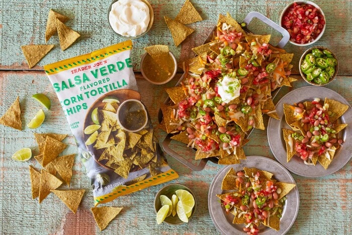 Best Trader Joes Super Bowl Snacks - Salsa Verde Flavored Corn Tortilla Chips