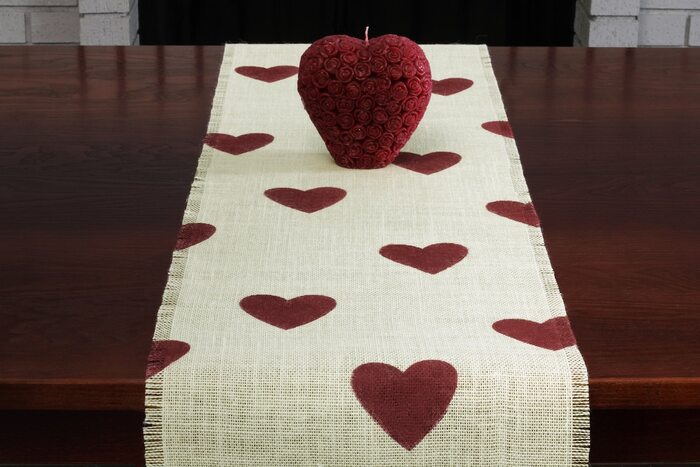 Best Valentine's Day Decor - Valentine’s Burlap Table Runner