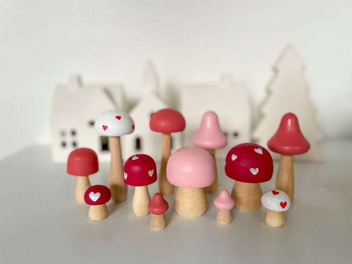 Best Valentine's Day Decor - Set of 12 Valentine’s Day Mushrooms