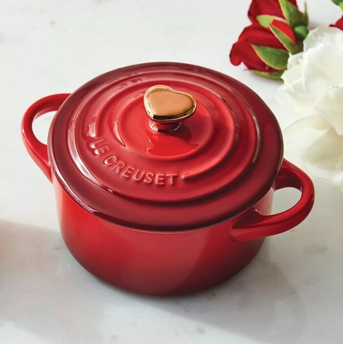 Best Valentine's Day Decor - Le Creuset Petite Cocotte With Heart Knob