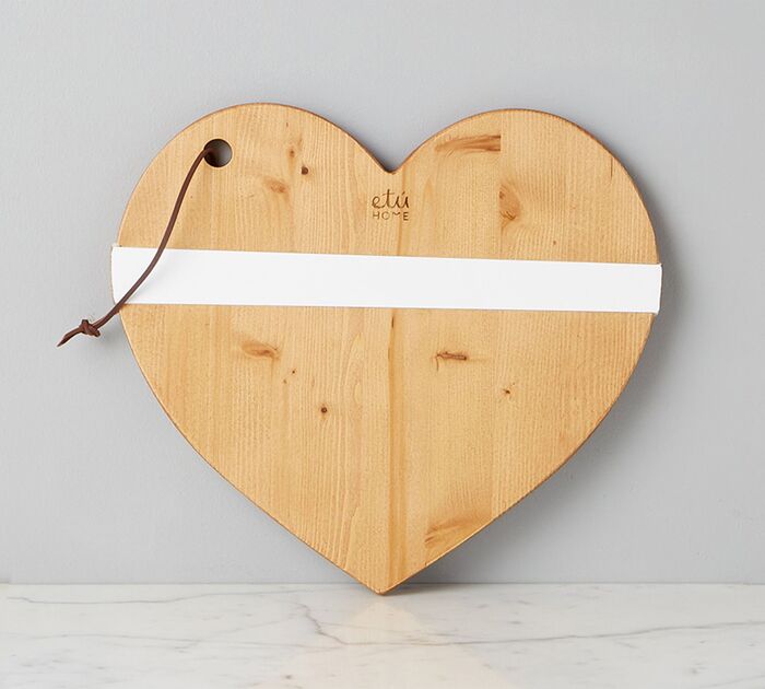 Best Valentine's Day Decor - Heart-Shaped Reclaimed Wood Cheese Board