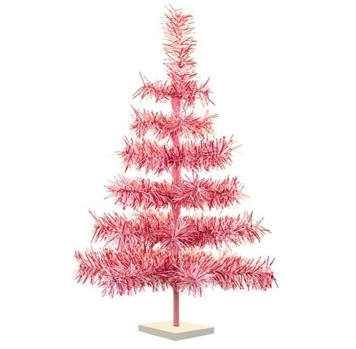 Best Valentine's Day Decor - Valentine’s Day Pink Tinsel Tree