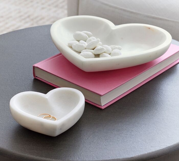 Best Valentine's Day Decor - Handcrafted Marble Heart Tray