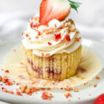 Best Winter Desserts - Strawberry Crunch Cupcakes