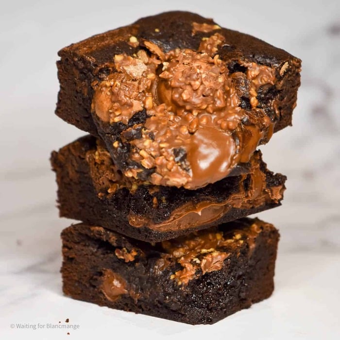 Best Winter Desserts - Ferrero Rocher Brownies