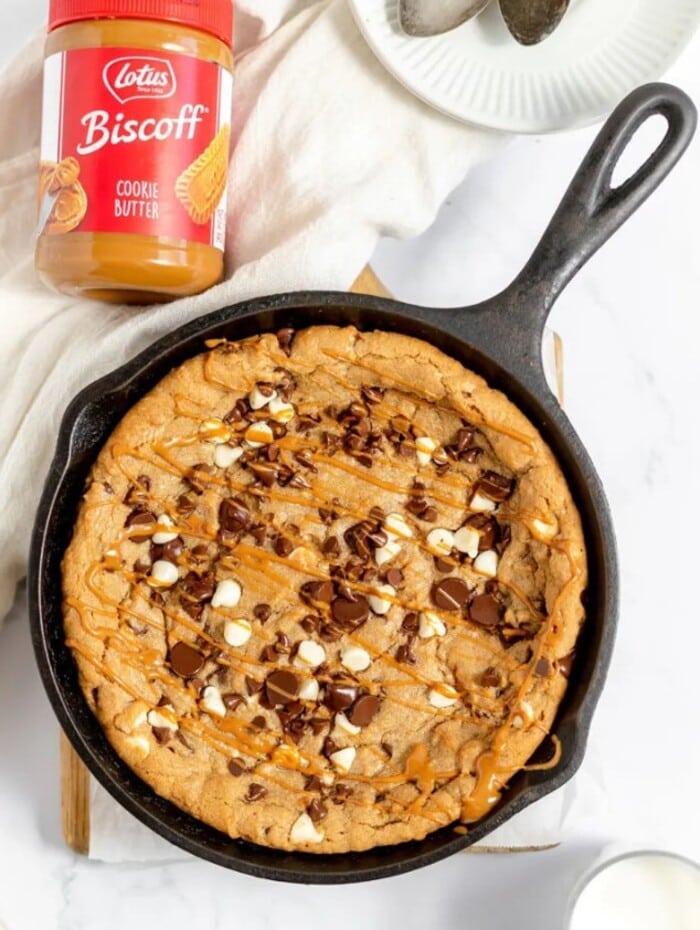 Best Winter Desserts - Biscoff Cookie Butter Skillet