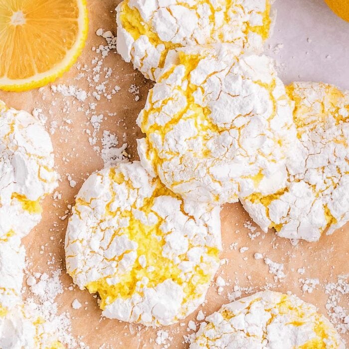 Best Winter Desserts - Lemon Crinkle Cookies