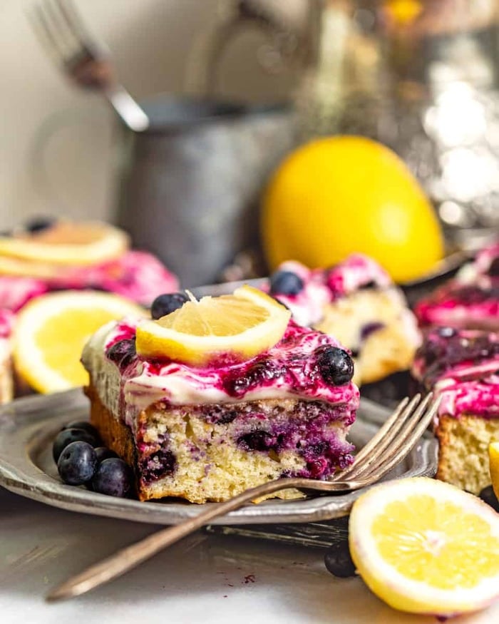 Best Winter Desserts - Lemon Blueberry Sheet Cake