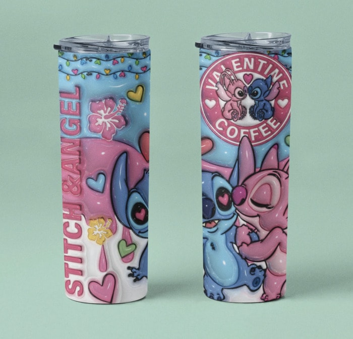 Disney Valentine Starbucks Cups - Stich
