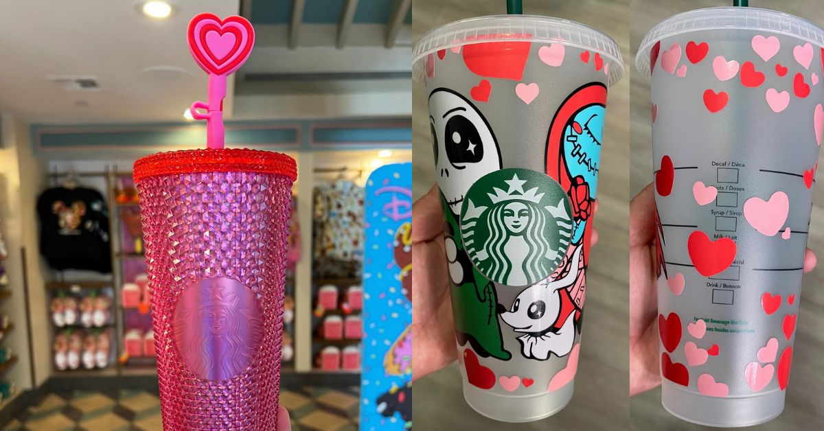 Disney Valentine Starbucks Cups