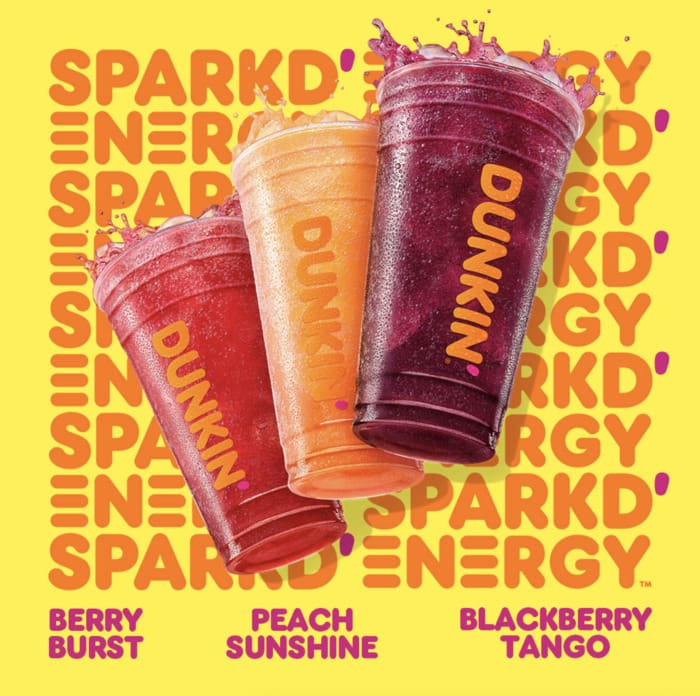 Dunkin' Spring Menu 2024 - Sparkd' Energy Drink