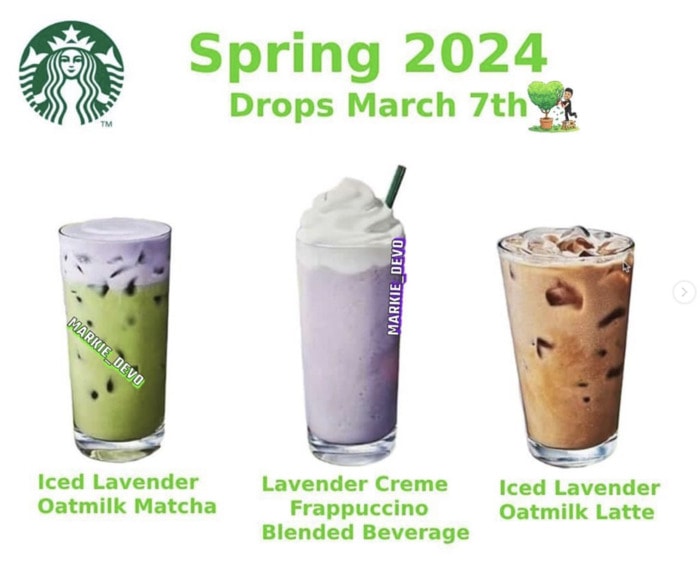 Starbucks Spring Menu