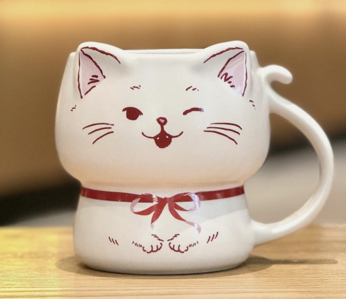 Starbucks Cat Cups 2024 - winking cat mug