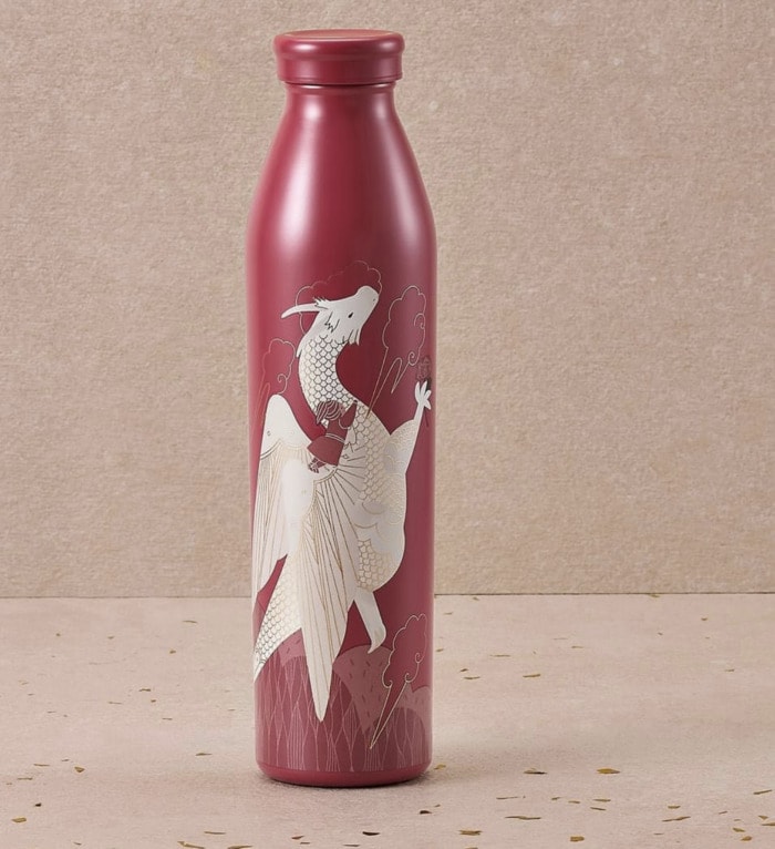 Starbucks Year of the Dragon Cups - hong kong pink guardian dragon water bottle