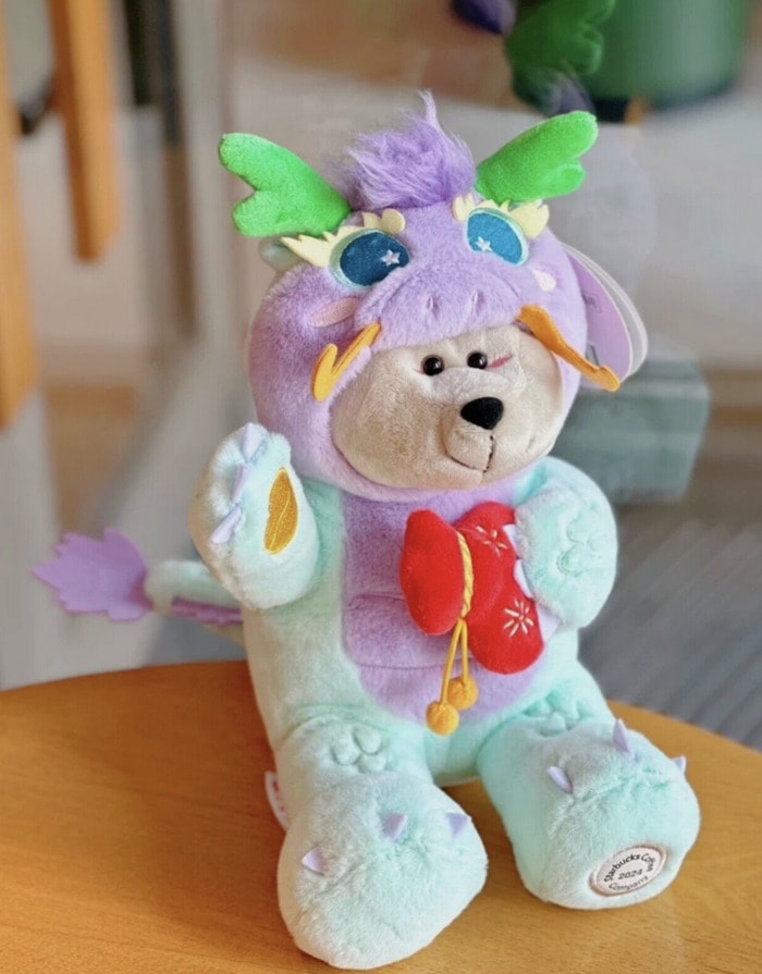 Starbucks Year of the Dragon Cups - bearista purple dragon plush