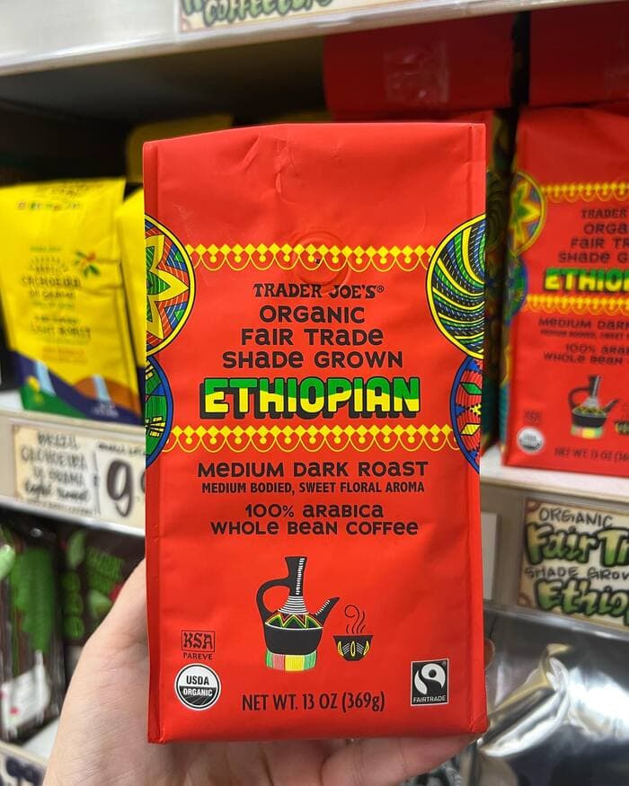 Trader Joe's New January 2024 - Organic Fair Trade Shade Grown Ethiopian Coffee